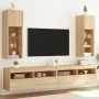 Muebles de TV con luces LED 2 uds roble Sonoma 30,5x30x90 cm de , Muebles TV - Ref: Foro24-837006, Precio: 114,20 €, Descuent...