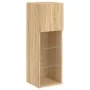 Muebles de TV con luces LED 2 uds roble Sonoma 30,5x30x90 cm de , Muebles TV - Ref: Foro24-837006, Precio: 114,20 €, Descuent...