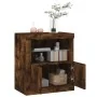 Aparador con luces LED roble ahumado 60,5x37x67 cm de , Aparadores - Ref: Foro24-836620, Precio: 86,26 €, Descuento: %