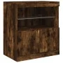 Aparador con luces LED roble ahumado 60x37x67 cm de , Aparadores - Ref: Foro24-836655, Precio: 61,59 €, Descuento: %