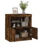 Aparador con luces LED roble ahumado 60x37x67 cm de , Aparadores - Ref: Foro24-836655, Precio: 61,59 €, Descuento: %