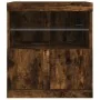 Aparador con luces LED roble ahumado 60x37x67 cm de , Aparadores - Ref: Foro24-836655, Precio: 61,59 €, Descuento: %