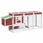 Gallinero madera maciza de pino moca 204x50x84 cm de , Jaulas y habitáculos para animales pequeños - Ref: Foro24-172238, Prec...