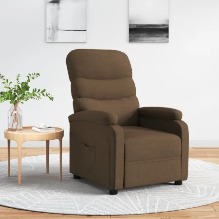 Sillón reclinable de tela marrón de , Sillones - Ref: Foro24-344894, Precio: 211,47 €, Descuento: %