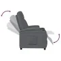 Sillón reclinable de cuero sintético gris antracita de , Sillones - Ref: Foro24-348416, Precio: 196,71 €, Descuento: %