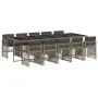 Set de comedor de jardín 11 pzas y cojines ratán sintético gris von , Gartensets - Ref: Foro24-3210932, Preis: 832,49 €, Raba...