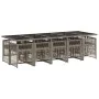 Set de comedor de jardín 11 pzas y cojines ratán sintético gris von , Gartensets - Ref: Foro24-3210932, Preis: 832,49 €, Raba...