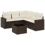 Set sofás de jardín 6 piezas y cojines ratán sintético marrón by , Modular outdoor sofas - Ref: Foro24-3251300, Price: 415,88...