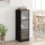 Aparador con puertas de vidrio negro 35x37x109 cm de , Aparadores - Ref: Foro24-836386, Precio: 79,93 €, Descuento: %