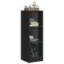 Aparador con puertas de vidrio negro 35x37x109 cm de , Aparadores - Ref: Foro24-836386, Precio: 79,93 €, Descuento: %