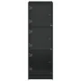 Aparador con puertas de vidrio negro 35x37x109 cm de , Aparadores - Ref: Foro24-836386, Precio: 79,93 €, Descuento: %