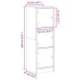 Aparador con puertas de vidrio negro 35x37x109 cm de , Aparadores - Ref: Foro24-836386, Precio: 79,93 €, Descuento: %