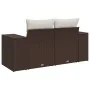 Sofá de jardín con cojines 2 plazas ratán sintético marrón by , Outdoor sofas - Ref: Foro24-366212, Price: 174,87 €, Discount: %