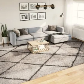 Alfombra de pelo largo moderna beige y antracita 300x400 cm de , Alfombras - Ref: Foro24-375396, Precio: 185,67 €, Descuento: %
