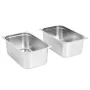 Bandejas Gastronorm 2 unidades GN 1/1 200 mm acero inoxidable de , Cubetas para mesas de vapor - Ref: Foro24-50883, Precio: 7...
