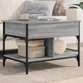 Mesa de centro madera ingeniería metal gris Sonoma 70x50x50 cm de , Mesas de centro - Ref: Foro24-845364, Precio: 73,43 €, De...