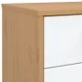 Mesita de noche OLDEN madera maciza de pino blanco y marrón by , Nightstands - Ref: Foro24-358587, Price: 117,70 €, Discount: %