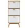 Zapatero OLDEN madera maciza pino blanco y marrón 55x35x120 cm de , Zapateros y organizadores de calzado - Ref: Foro24-358620...