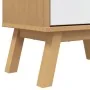 Zapatero OLDEN madera maciza pino blanco y marrón 55x35x120 cm de , Zapateros y organizadores de calzado - Ref: Foro24-358620...