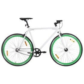 Bicicleta de piñón fijo blanco y verde 700c 59 cm de , Bicicletas - Ref: Foro24-92269, Precio: 266,61 €, Descuento: %
