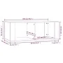 Mesa de centro madera contrachapada gris hormigón 100x50x36 cm by , Coffee table - Ref: Foro24-816524, Price: 58,78 €, Discou...