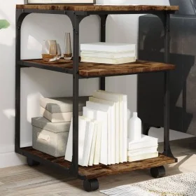Soporte de impresora 3 niveles roble ahumado 43x48x64 cm de , Soportes para impresoras - Ref: Foro24-842278, Precio: 49,40 €,...