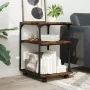Soporte de impresora 3 niveles roble ahumado 43x48x64 cm de , Soportes para impresoras - Ref: Foro24-842278, Precio: 49,40 €,...