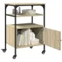 Soporte de impresora 3 niveles roble Sonoma 50x40x76 cm de , Soportes para impresoras - Ref: Foro24-842292, Precio: 77,43 €, ...