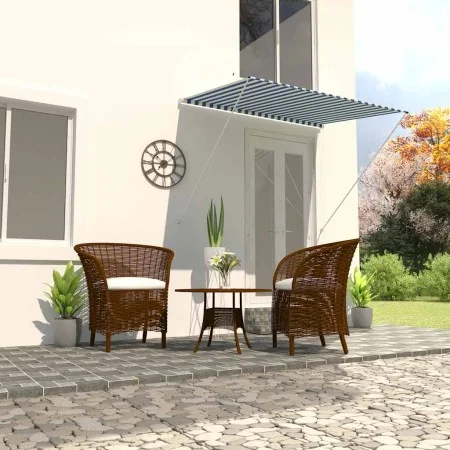 Toldo retráctil 200x150 cm azul y blanco de , Toldos - Ref: Foro24-143747, Precio: 47,24 €, Descuento: %