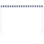 Toldo retráctil 200x150 cm azul y blanco de , Toldos - Ref: Foro24-143747, Precio: 47,24 €, Descuento: %