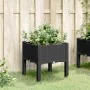 Jardinera con patas PP negro 40x40x42 cm de , Maceteros y jardineras - Ref: Foro24-367888, Precio: 37,98 €, Descuento: %