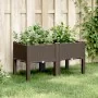 Jardinera con patas PP marrón 80x40x42 cm de , Maceteros y jardineras - Ref: Foro24-367895, Precio: 58,81 €, Descuento: %