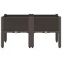 Jardinera con patas PP marrón 80x40x42 cm de , Maceteros y jardineras - Ref: Foro24-367895, Precio: 58,81 €, Descuento: %