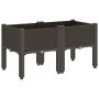 Jardinera con patas PP marrón 80x40x42 cm de , Maceteros y jardineras - Ref: Foro24-367895, Precio: 58,81 €, Descuento: %