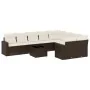 Set of 10 garden sofas and cushions synthetic rattan brown by , Garden sets - Ref: Foro24-3219443, Price: 647,60 €, Discount: %