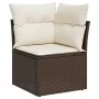 Set of 10 garden sofas and cushions synthetic rattan brown by , Garden sets - Ref: Foro24-3219443, Price: 647,60 €, Discount: %