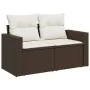 Set of 10 garden sofas and cushions synthetic rattan brown by , Garden sets - Ref: Foro24-3219443, Price: 647,60 €, Discount: %