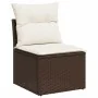 Set of 10 garden sofas and cushions synthetic rattan brown by , Garden sets - Ref: Foro24-3219443, Price: 647,60 €, Discount: %