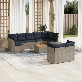 Set de sofás de jardín 10 pzas con cojines ratán sintético gris de , Conjuntos de jardín - Ref: Foro24-3256145, Precio: 712,9...