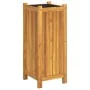 Jardinera con forro madera maciza de acacia 31x31x75 cm de , Maceteros y jardineras - Ref: Foro24-366432, Precio: 74,40 €, De...