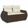 Set de sofás de jardín 9 pzas y cojines ratán sintético marrón von , Modulare Sofas für den Außenbereich - Ref: Foro24-322163...