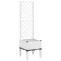 Jardinera con enrejado PP blanco 40x40x142 cm de , Maceteros y jardineras - Ref: Foro24-367919, Precio: 57,14 €, Descuento: %