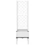 Jardinera con enrejado PP blanco 40x40x142 cm de , Maceteros y jardineras - Ref: Foro24-367919, Precio: 57,14 €, Descuento: %