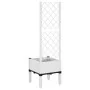 Jardinera con enrejado PP blanco 40x40x142 cm de , Maceteros y jardineras - Ref: Foro24-367919, Precio: 57,14 €, Descuento: %