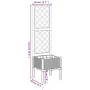Jardinera con enrejado PP blanco 40x40x142 cm de , Maceteros y jardineras - Ref: Foro24-367919, Precio: 57,14 €, Descuento: %