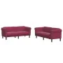 Juego de sofás 2 piezas terciopelo rojo tinto de , Sofás - Ref: Foro24-3209223, Precio: 497,94 €, Descuento: %