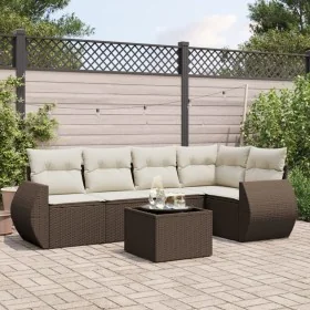 Set sofás de jardín 6 piezas y cojines ratán sintético marrón de , Conjuntos de jardín - Ref: Foro24-3221342, Precio: 423,86 ...