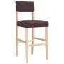 Taburetes altos 2 uds madera maciza de caucho y cuero sintético de , Taburetes de cocina - Ref: Foro24-4006197, Precio: 81,01...