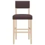 Taburetes altos 2 uds madera maciza de caucho y cuero sintético de , Taburetes de cocina - Ref: Foro24-4006197, Precio: 81,01...