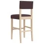 Taburetes altos 2 uds madera maciza de caucho y cuero sintético de , Taburetes de cocina - Ref: Foro24-4006197, Precio: 81,01...